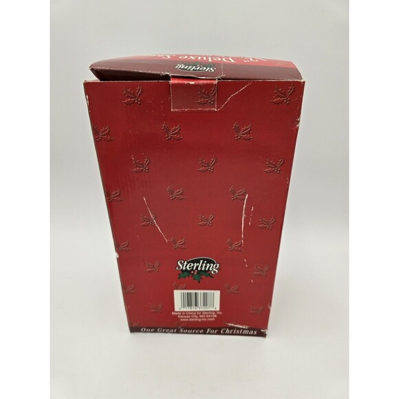 Santa Figure Or Tree Topper 12" Old World Style Red & White Coat Sterling Inc. - Picture 8 of 10